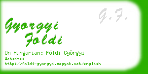 gyorgyi foldi business card