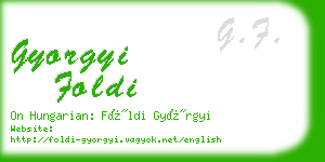 gyorgyi foldi business card